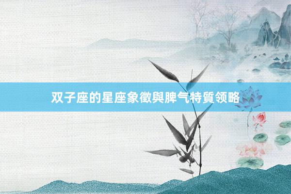双子座的星座象徵與脾气特質领略